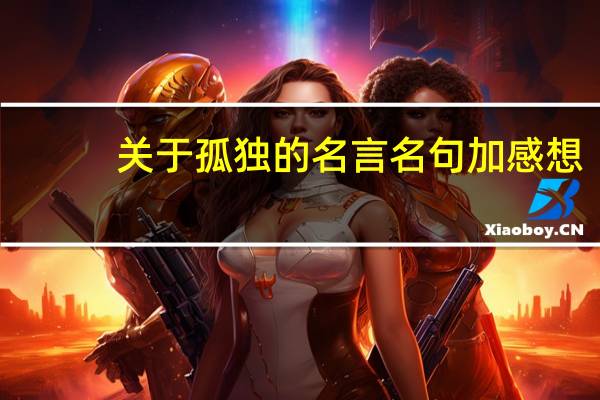 关于孤独的名言名句加感想