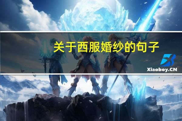 关于西服婚纱的句子