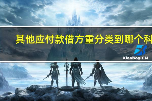 其他应付款借方重分类到哪个科目