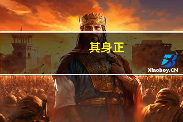 其身正，不令而行；其身不正，虽令不行