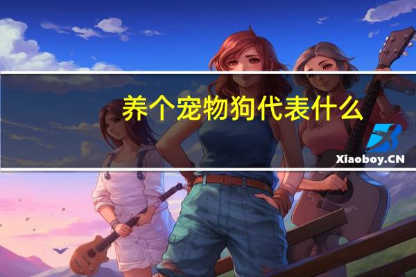 养个宠物狗代表什么