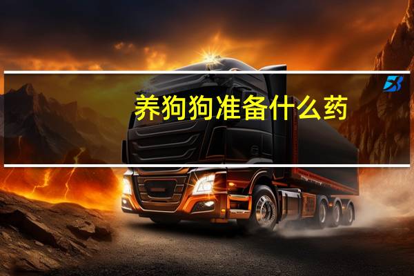 养狗狗准备什么药