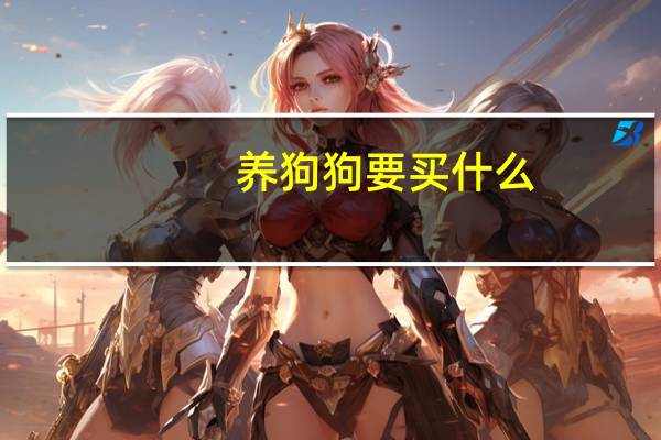 养狗狗要买什么
