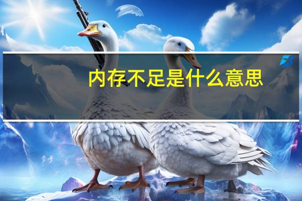 内存不足是什么意思
