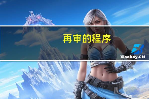 再审的程序