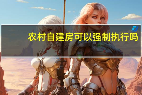 农村自建房可以强制执行吗