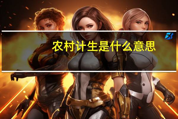 农村计生是什么意思