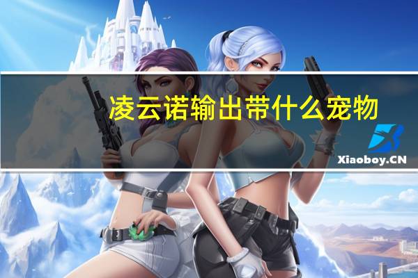 凌云诺输出带什么宠物
