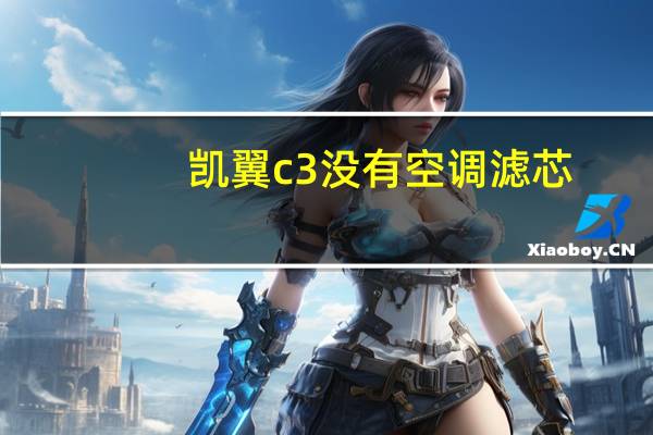 凯翼c3没有空调滤芯