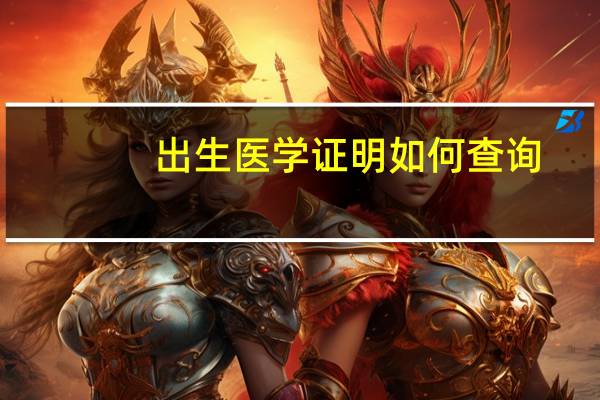 出生医学证明如何查询