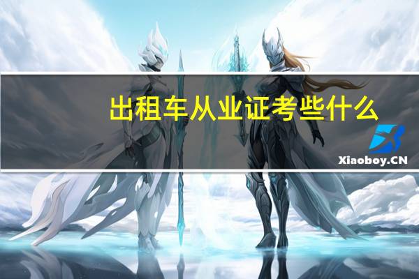 出租车从业证考些什么