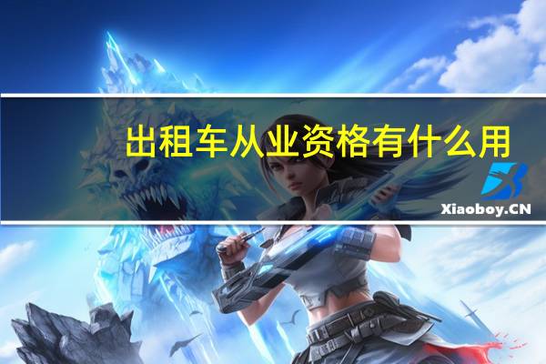 出租车从业资格有什么用