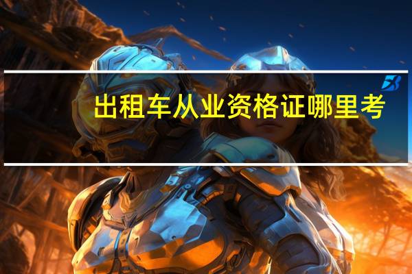 出租车从业资格证哪里考