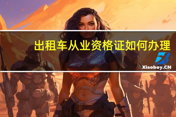 出租车从业资格证如何办理