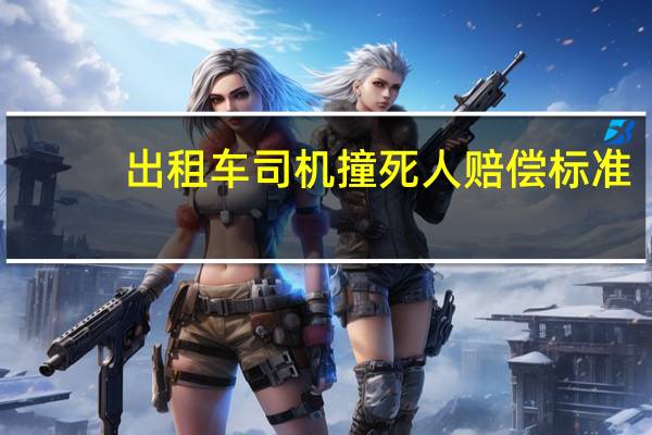 出租车司机撞死人赔偿标准