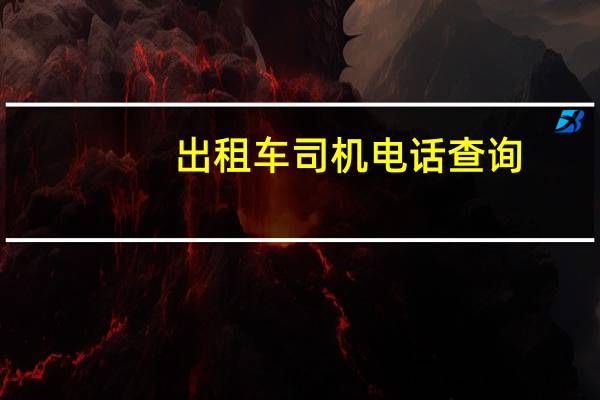 出租车司机电话查询
