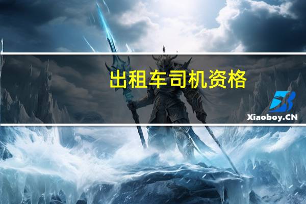 出租车司机资格