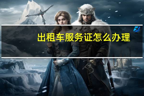 出租车服务证怎么办理