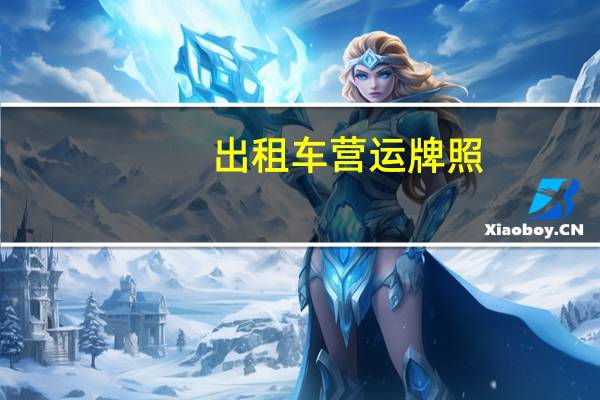 出租车营运牌照