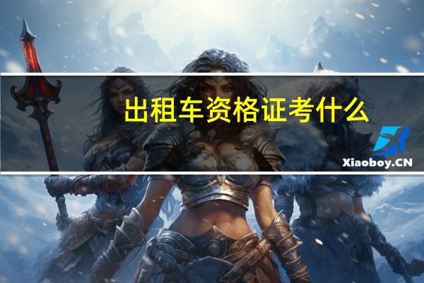 出租车资格证考什么