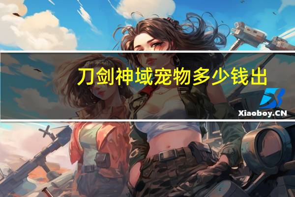刀剑神域宠物多少钱出