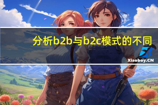 分析b2b与b2c模式的不同