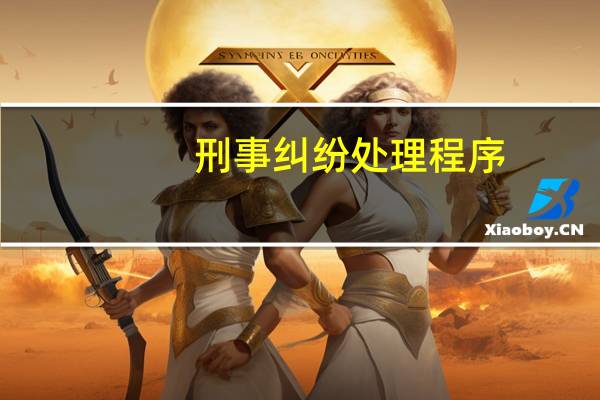 刑事纠纷处理程序