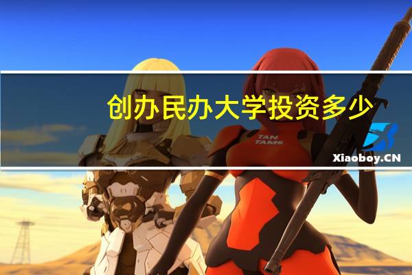 创办民办大学投资多少