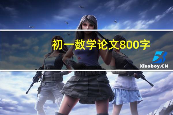 初一数学论文800字