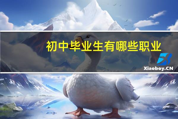 初中毕业生有哪些职业