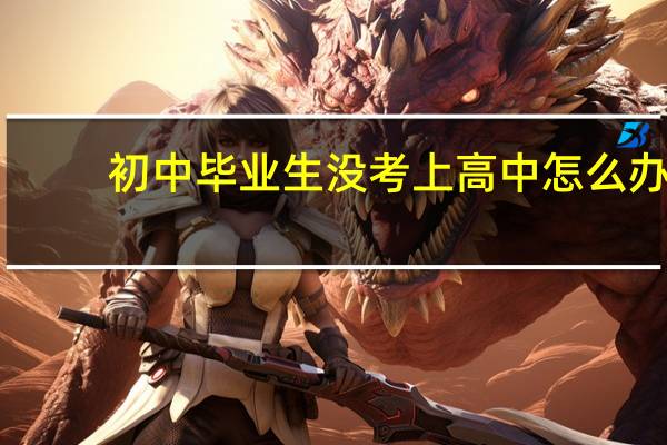 初中毕业生没考上高中怎么办