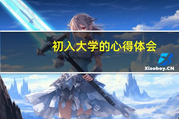 初入大学的心得体会