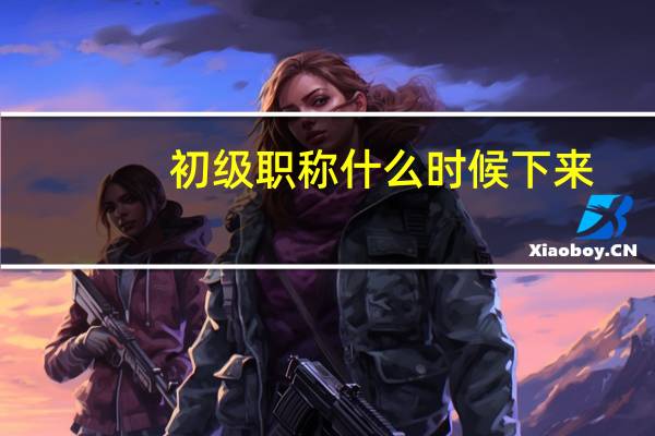 初级职称什么时候下来