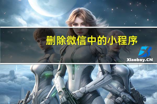 删除微信中的小程序