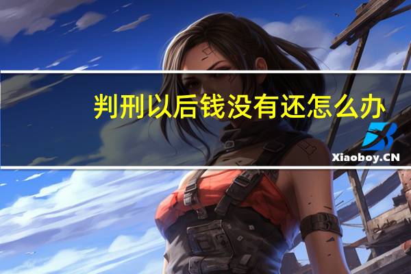 判刑以后钱没有还怎么办