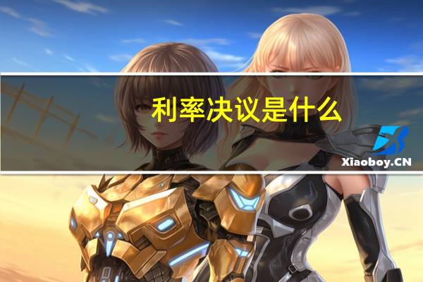 利率决议是什么