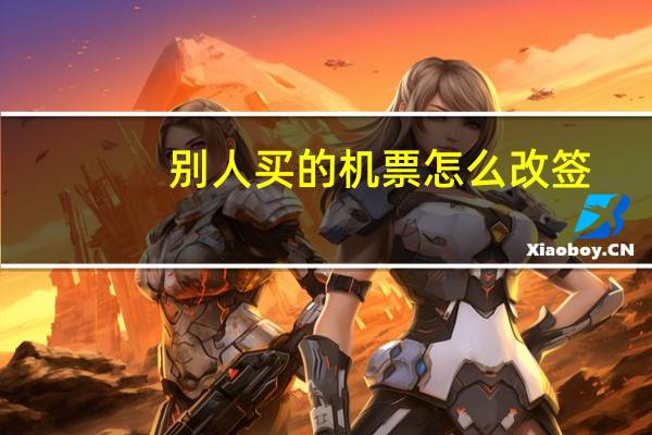 别人买的机票怎么改签