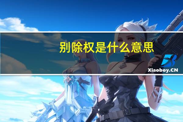 别除权是什么意思