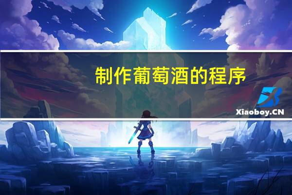 制作葡萄酒的程序