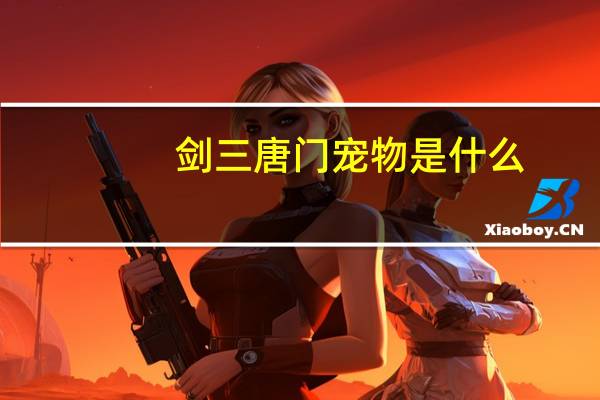 剑三唐门宠物是什么