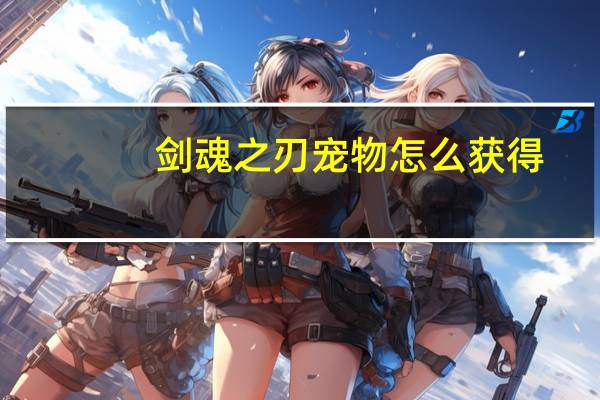 剑魂之刃宠物怎么获得