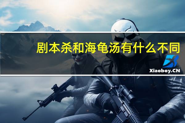 剧本杀和海龟汤有什么不同
