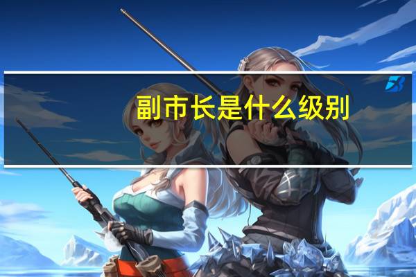 副市长是什么级别