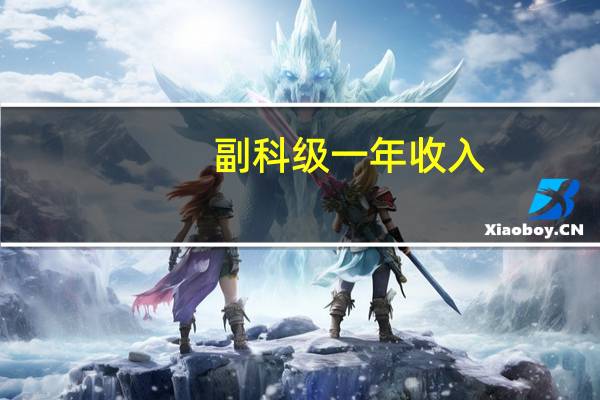 副科级一年收入