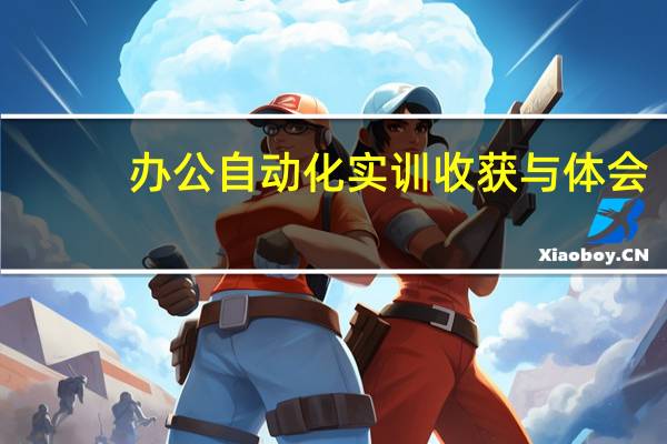 办公自动化实训收获与体会