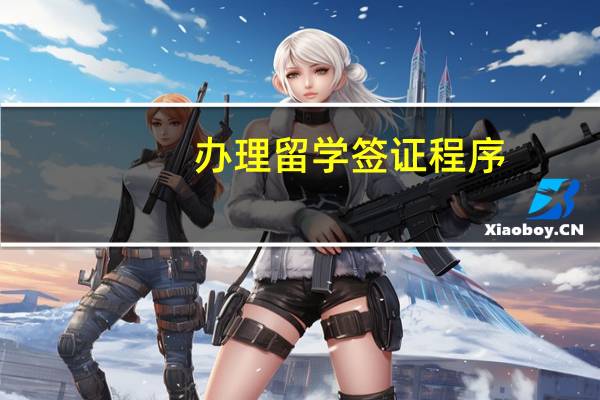 办理留学签证程序