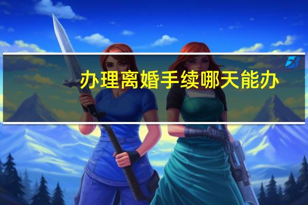 办理离婚手续哪天能办