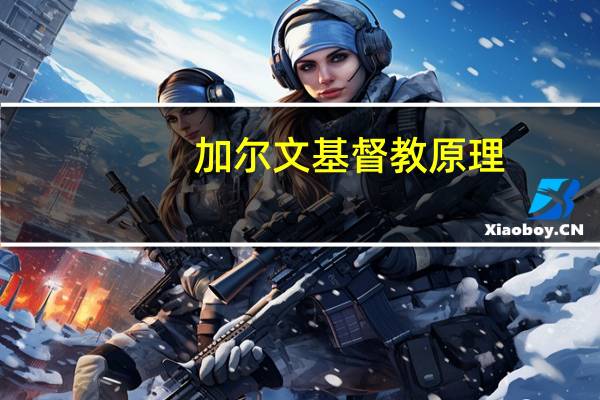 加尔文基督教原理