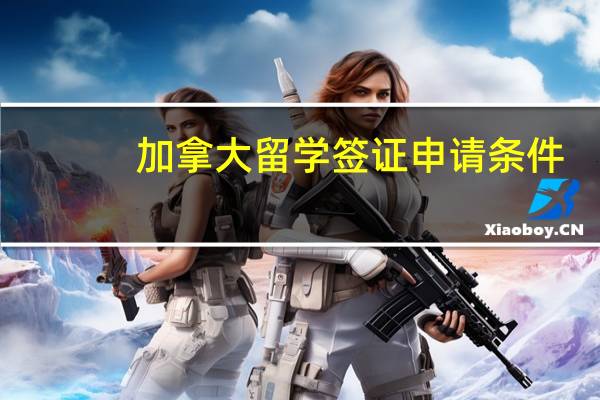 加拿大留学签证申请条件