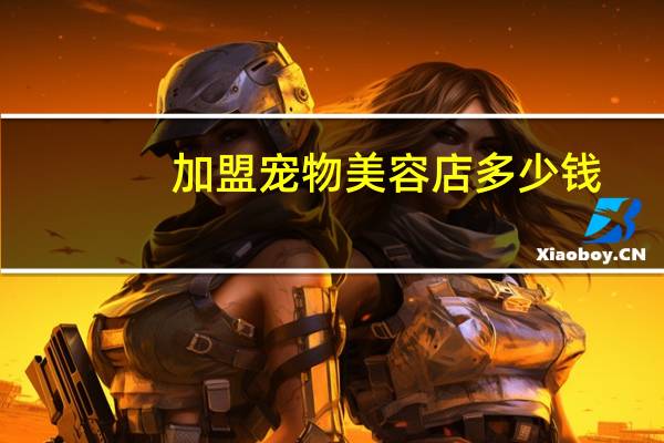 加盟宠物美容店多少钱